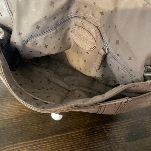 Fossil Maddox leather turn lock crossbody tan - Picture 4 of 8